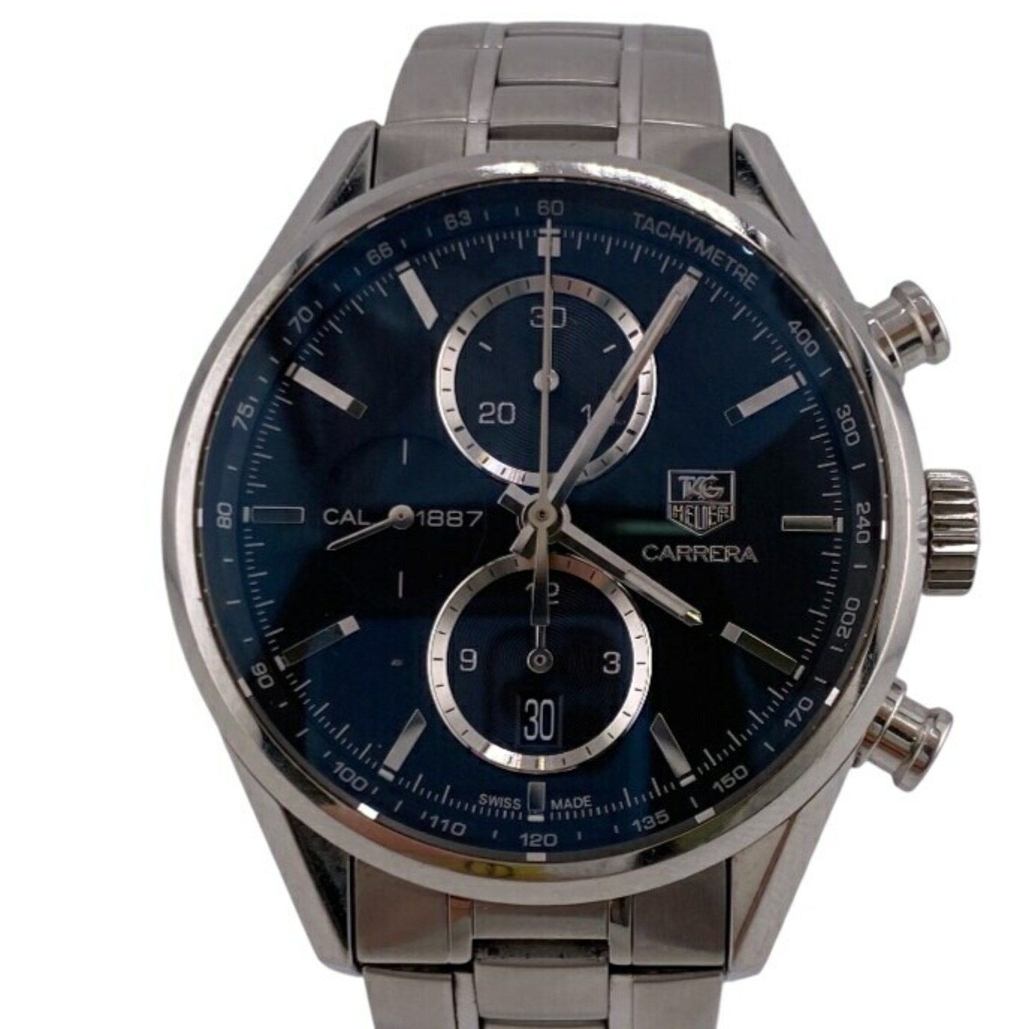 TAG HEUER CAR2110-4 Carrera Watch Analog Digital Silver Men's