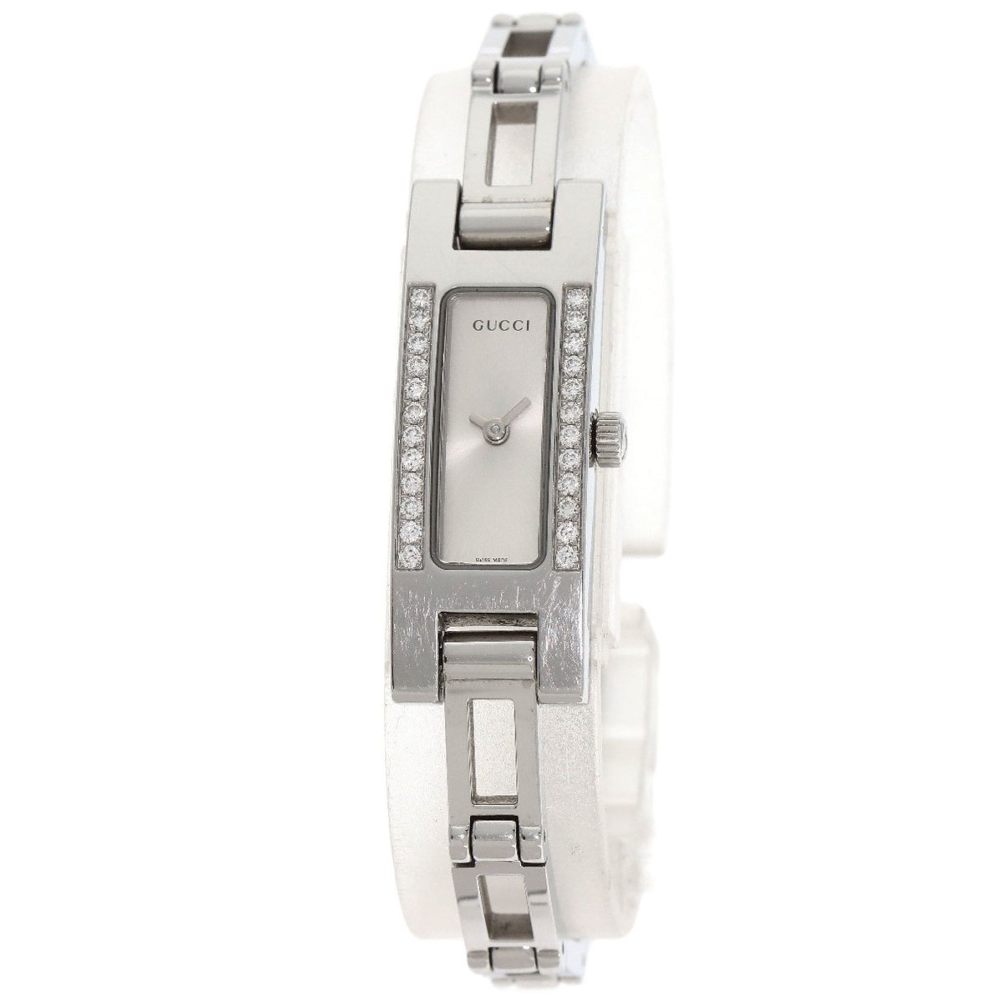 Gucci 3900L Diamond Bezel Watch Stainless Steel SS Ladies GUCCI