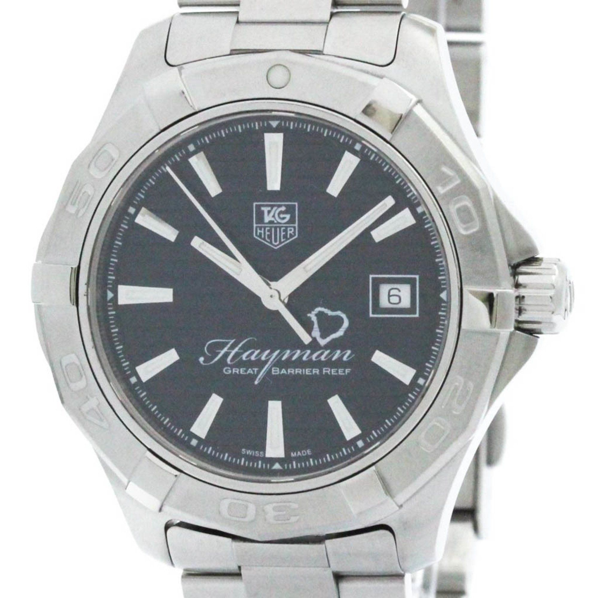 Polished TAG HEUER Aquaracer Hayman Great Barrier Reef Watch WAP201Y