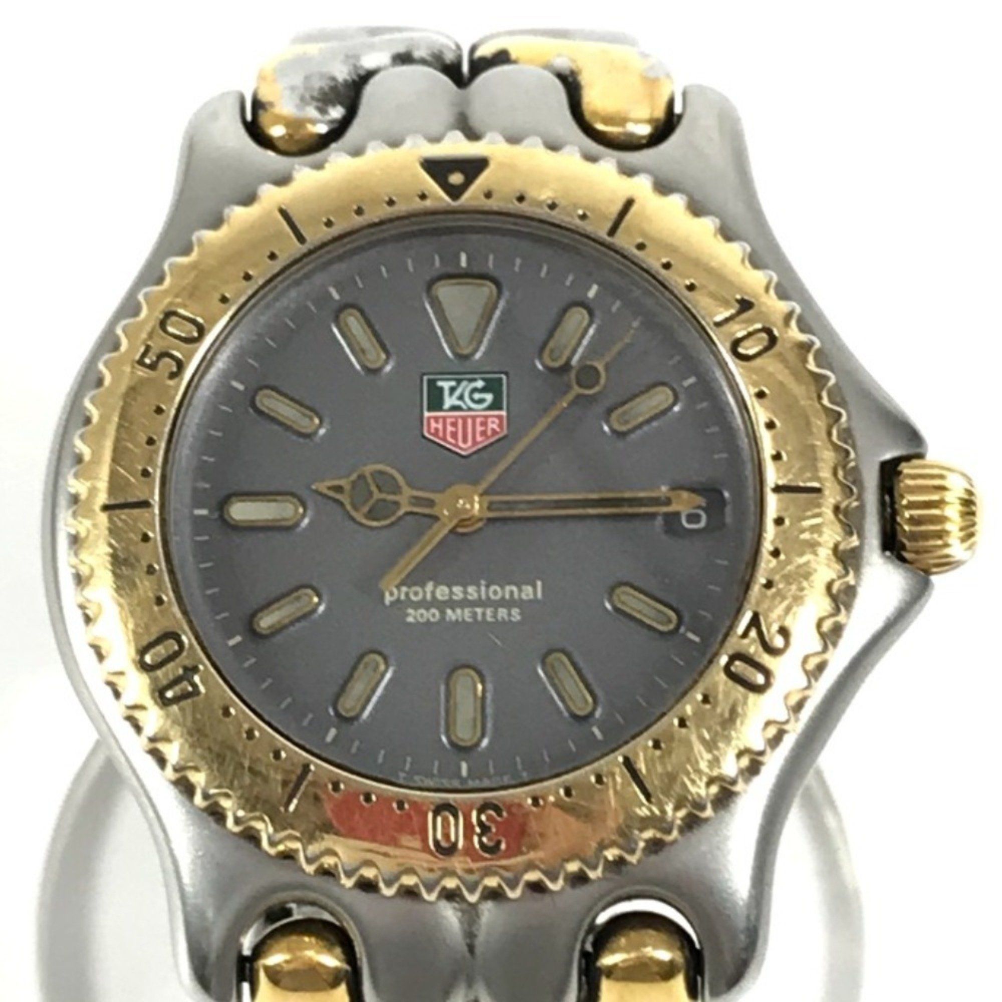 TAG HEUER S95.206 Combi Cell Series Professional 200ml Watch Men's SS GP Silver