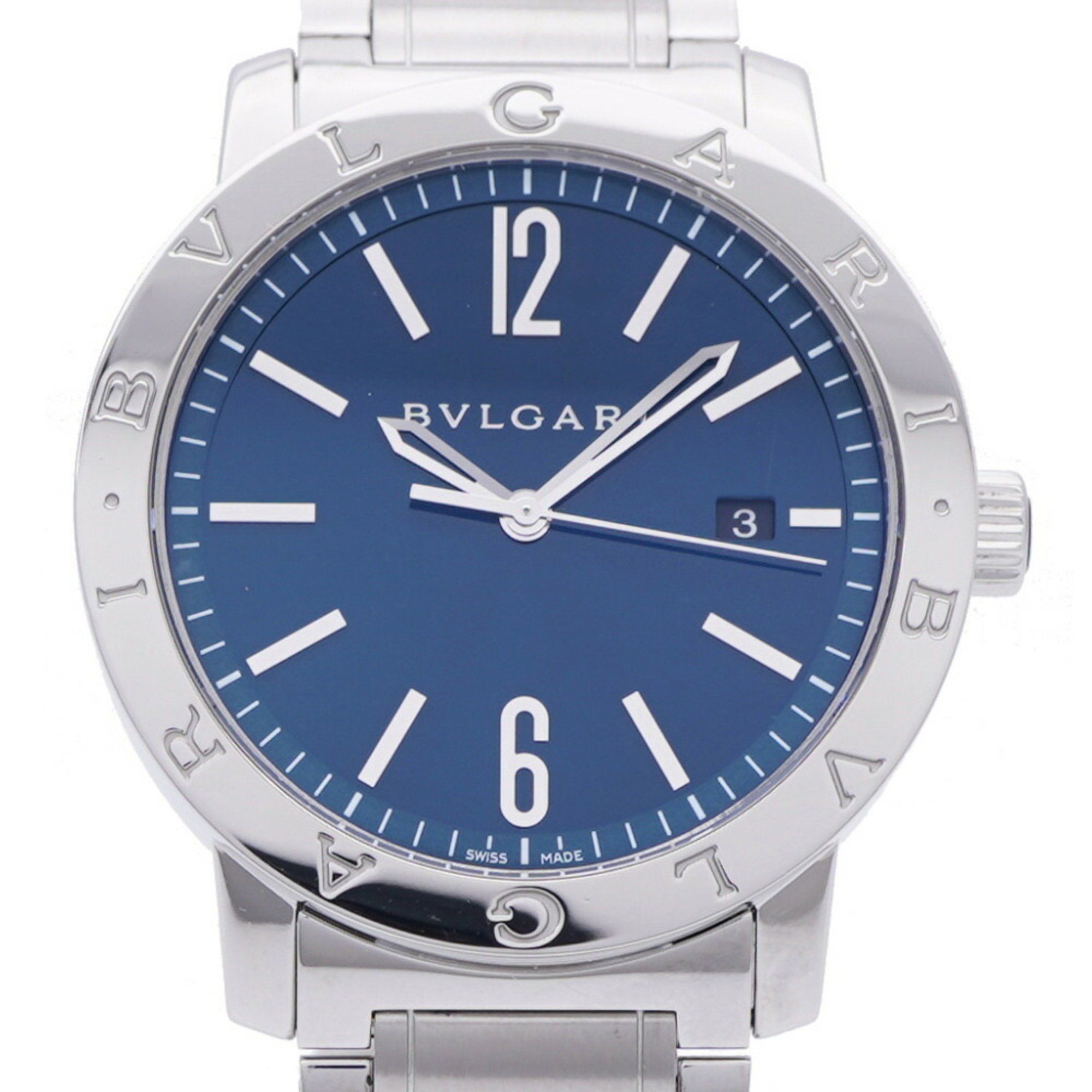 BVLGARI BB41S Automatic Watch Stainless Steel Blue Dial 0097BVLGARI Men's