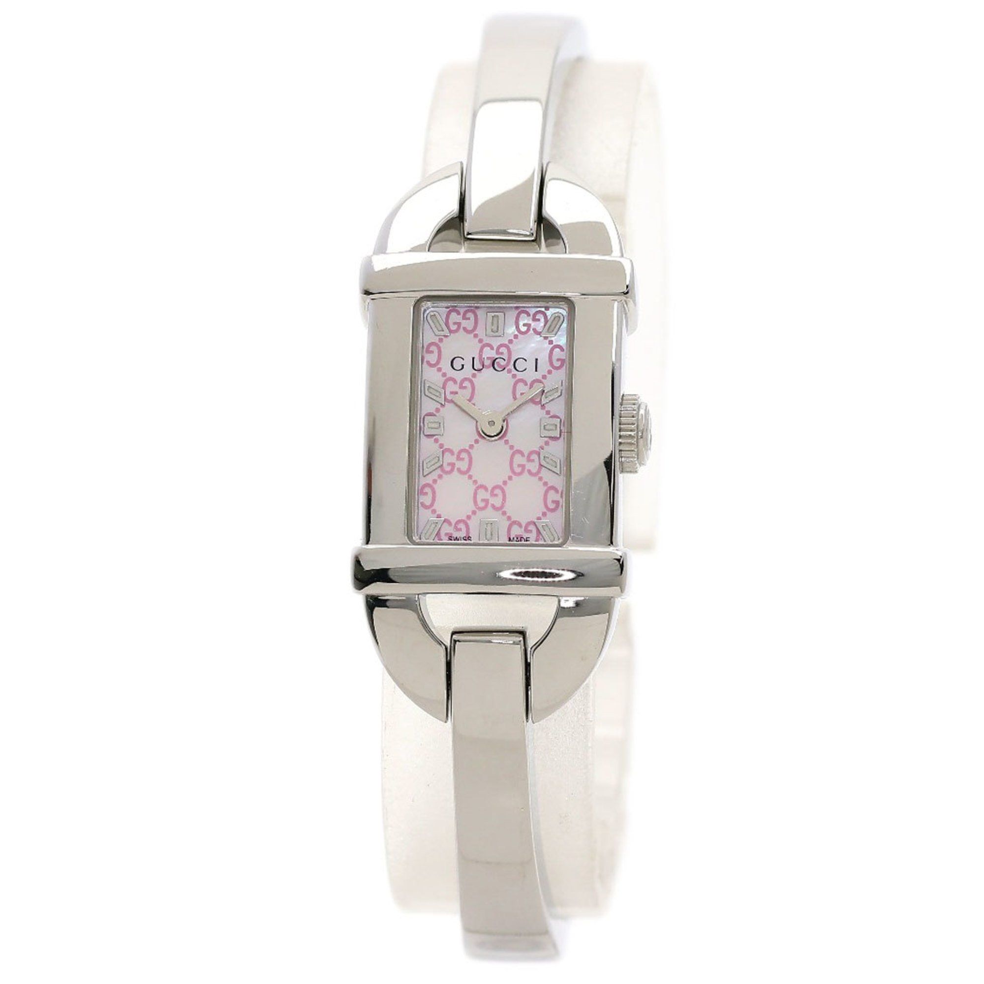 Gucci 6800L Square Face Watch Stainless Steel SS Ladies