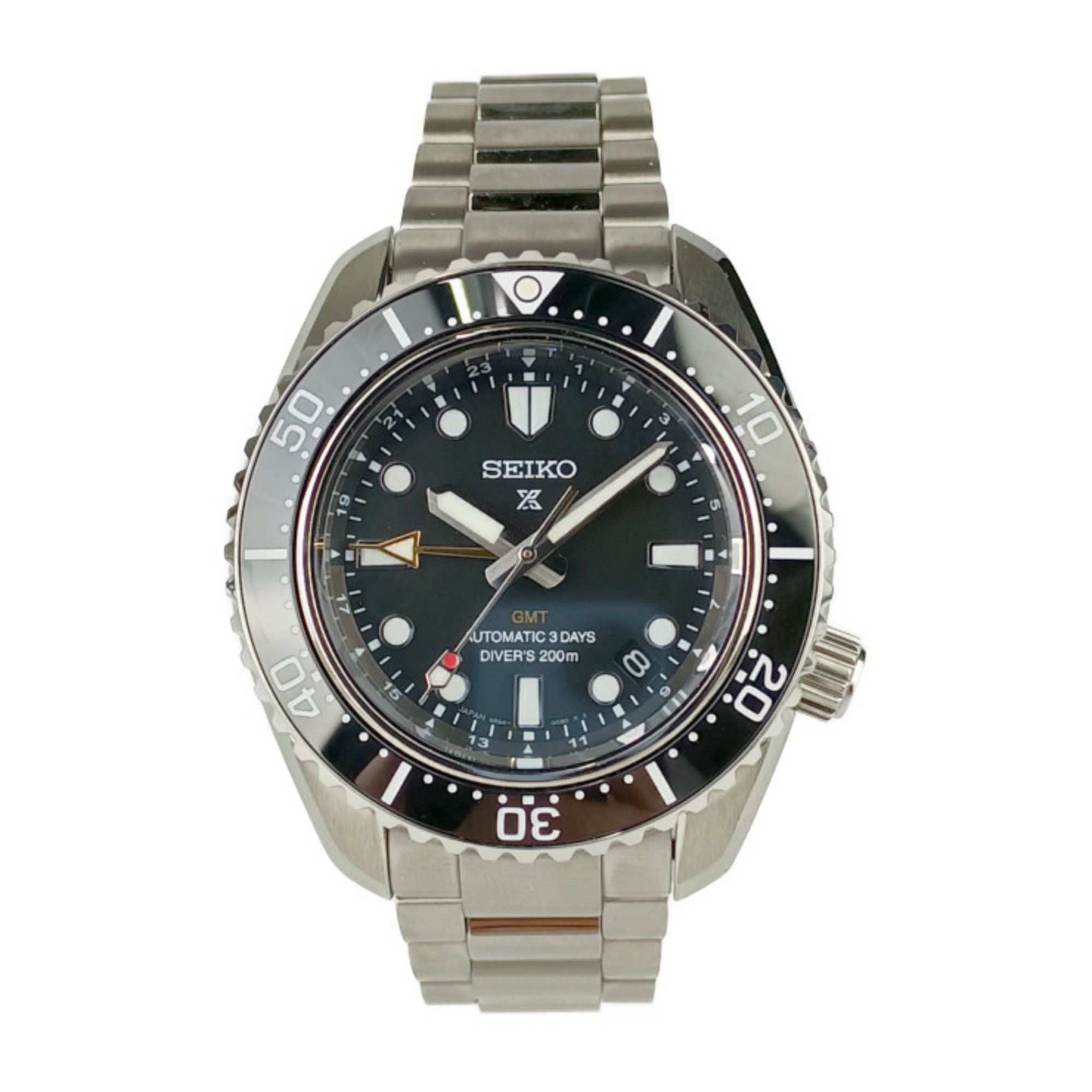 SEIKO Watch PROSPEX Diver Scuba GMT 6R54-00D0 SBEJ011 Silver Black Stainless Steel Men's Automatic 2