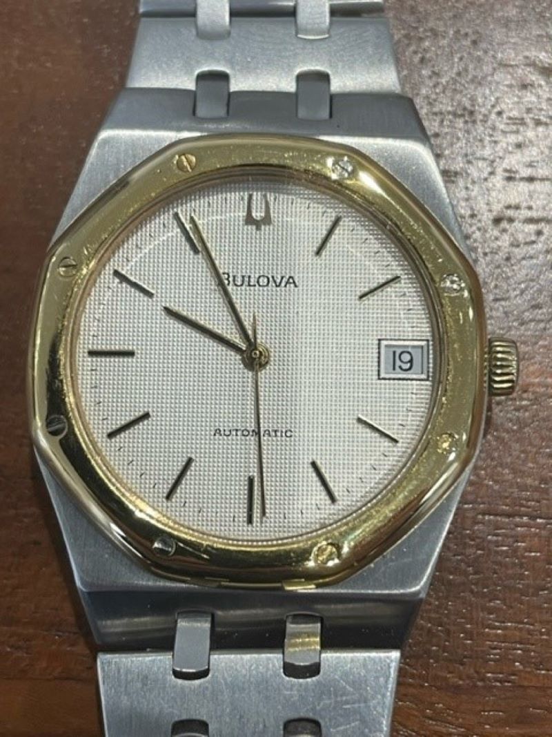 Bulova Royal Oak Automatic Watch 18ct Gold Bezel
