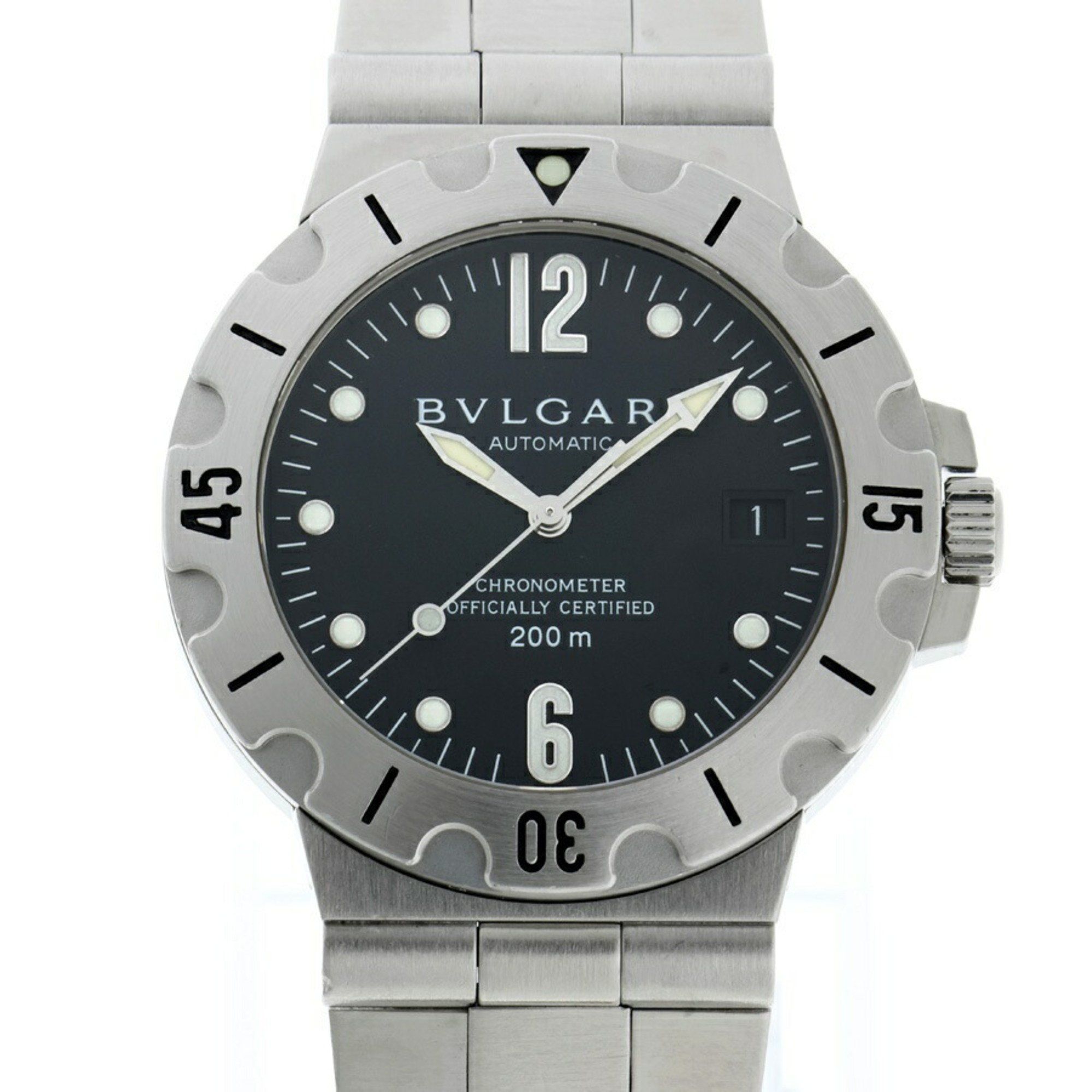 BVLGARI Diagono Scuba SD38S Black Automatic Watch A-157378