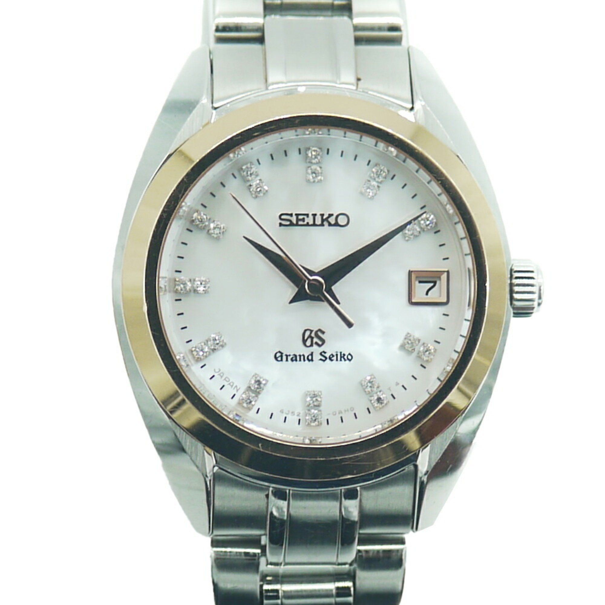 Grand Seiko STGF086 Quartz 4J52 Ladies Watch Diamond Index Shell Dial Y01957
