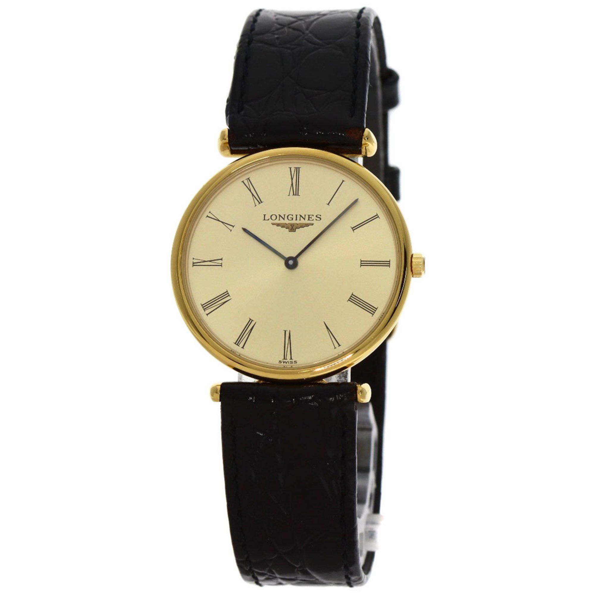 Longines L4.503.2 Grand Classic Watch GP Leather Men's Women's