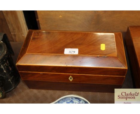 A 19th Century mahogany tea caddy
