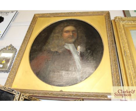 An oval portrait study of a Georgian gentleman  AF