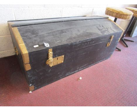 Dome top wooden trunk