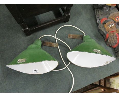 Pair of Benjamin enamel lights