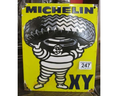 Very good reproduction enamel sign - 'Michelin' - 23cm x 28cm