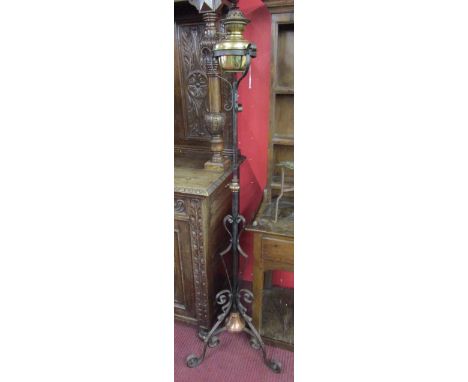 Adjustable paraffin lamp stand