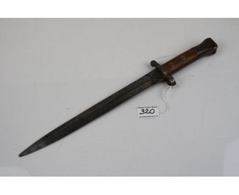 A British 1888 Pattern Bayonet, Marked Wilkinson 99 With The War Department Broad Arrow Mark And Queen Victoria Cypher. 
