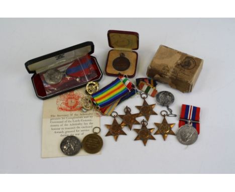 A Full Size World War One And World War Two Family Medal Group, The World War One Medal Pair Comprising Of The Victory Medal 