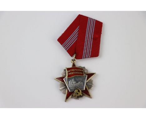 A Full Size Russian / Soviet Order Of The October Revolution Medal. Established 31st October 1967 (50th Anniversary), In Whit