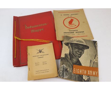 A Collection Of World War Two Era Ephemera To Include An English To German / German To English Military Vocabulary Book, The 