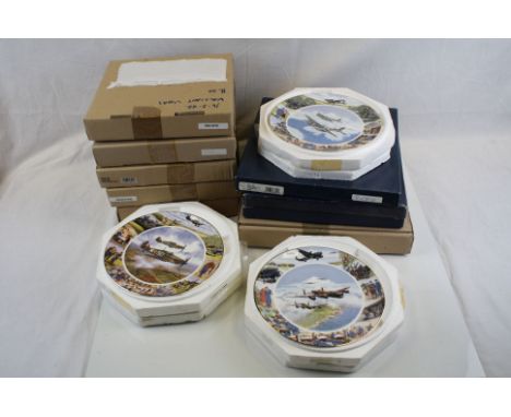 A Collection Of Twelve Royal Air Force Related Collectors Plates To Include Examples By Royal Doulton, Wedgewood And Coalport