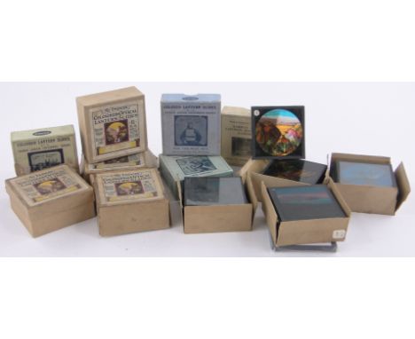 Large collection of antique magic lantern slides,including "Our Firemen" & "Our Lifeboatmen"