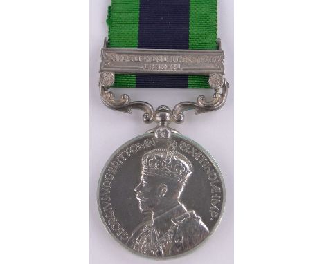 An India General Service medal with North West Frontier 1930/31 bar,to 362123 LAC NGE Pitman R A F