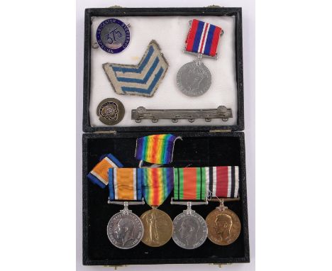 A group of 4 First & Second War service medals,1914/ 1918 medal, Victory medal, Defence medal & Special Constabulary medal to