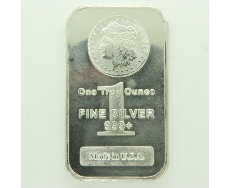 USA silver one ounce silver bullion ingot. P&amp;P Group 0 (£6+VAT for the first lot and £1+VAT for subsequent lots) 