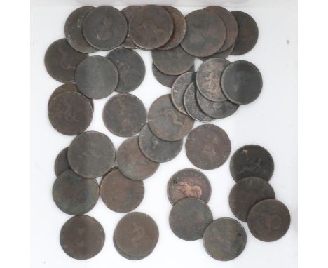 Circulated early milled Georgian coins. UK P&amp;P Group 1 (£16+VAT for the first lot and £2+VAT for subsequent lots) 
