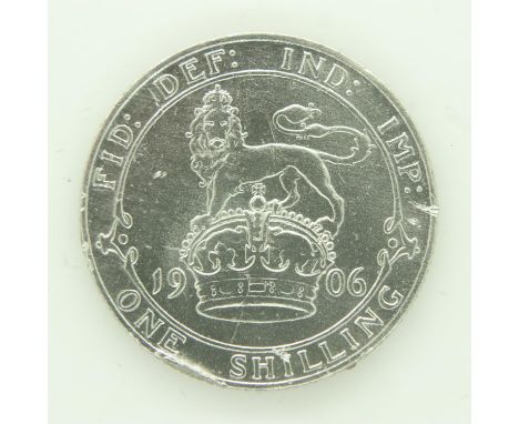 1906 silver shilling of Edward VII - aVF grade. UK P&amp;P Group 0 (£6+VAT for the first lot and £1+VAT for subsequent lots) 