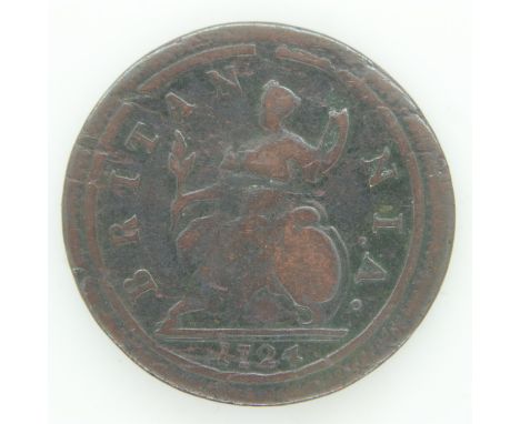 1724 copper halfpenny of George I. UK P&amp;P Group 0 (£6+VAT for the first lot and £1+VAT for subsequent lots) 