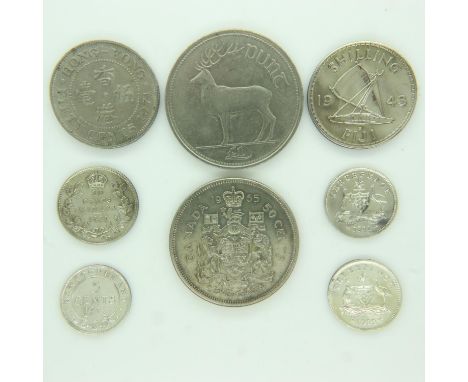 Mixed denominations of British territories including Canada, Australia, Fiji etc (8). UK P&amp;P Group 0 (£6+VAT for the firs