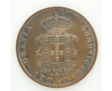 1875 Portuguese five reis - gVF grade. UK P&amp;P Group 0 (£6+VAT for the first lot and £1+VAT for subsequent lots) 