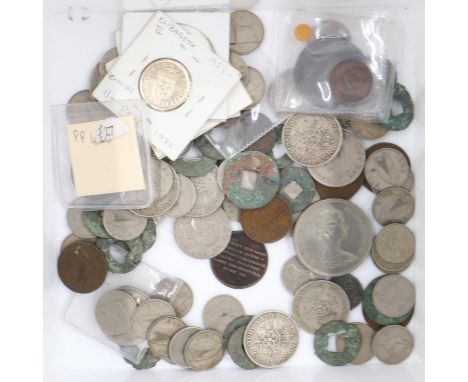 Mixed coins, including Irish issues. UK P&amp;P Group 1 (£16+VAT for the first lot and £2+VAT for subsequent lots) 