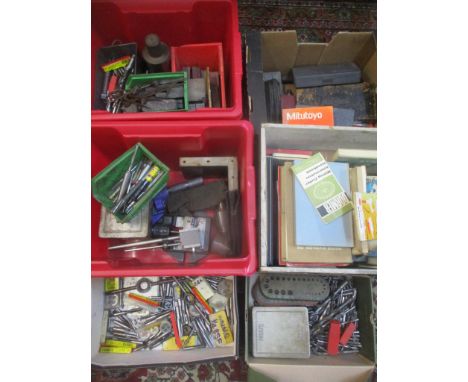 Engineer tools to include Mitutoyo micrometres, Verdict, dial indicators, drill bits, taps dies and other itemsLocation: 