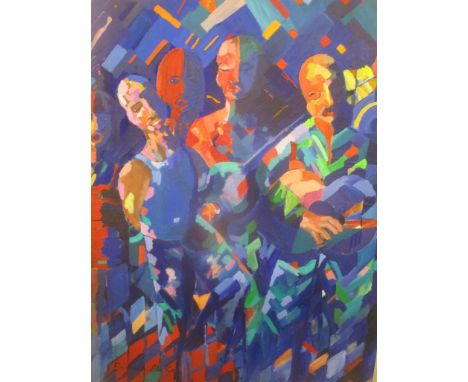 Barbra Blake - group portrait, oil on canvas laid on board, 120cm x 89.5cm, framedLocation: 