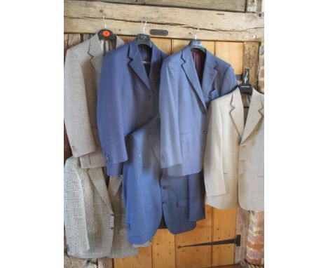 Six gents blazers to include Cerruti 1881, Eluidio Tucci and Jaeger in various virgin wool and silk mixes, size range 36-38" 