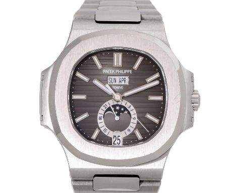 PATEK PHILIPPE Nautilus Jahreskalender Herren Armbanduhr, Ref. 5726/1A-001. Full Set 2022. Edelstahl. Automatik-Werk Kaliber 