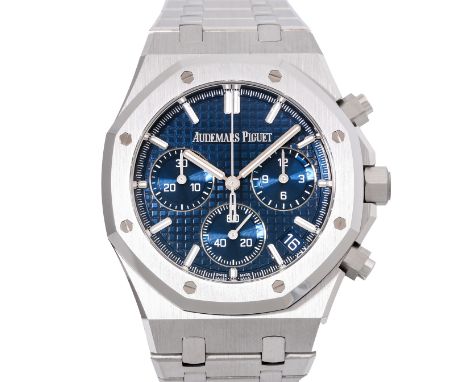 AUDEMARS PIGUET Royal Oak Flyback-Chronograph "Night Blue" , Ref. 26240ST.OO.1320ST.05. Herren Armbanduhr. Edelstahl. Automat