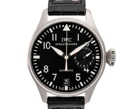 IWC Schaffhausen "Big Pilot" 7 Days Herren Armbanduhr, Ref. IW500401. Ca. 2010er Jahre. Edelstahl. Automatic-Werk Kal. 51110 