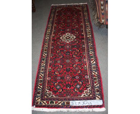 A Persian Hamadan Runner, 82'' x 30''