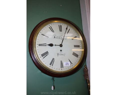 A mid 19th c. Fusee dial wall Clock, possibly by J. Parker of Pudsey.