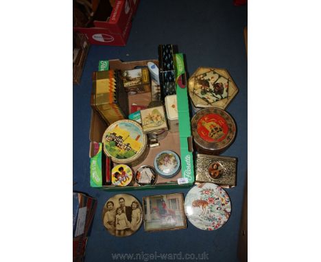 A large quantity of old Tins including Bournville, E and R, Blue Bird chocolate toffee, Edward Sharpe, etc.
