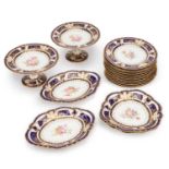 A ROYAL CROWN DERBY DESSERT SERVICE, DATE CODE FOR 1907