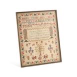A GEORGE IV NEEDLEWORK SAMPLER