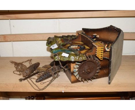 A painted cuckoo clock
