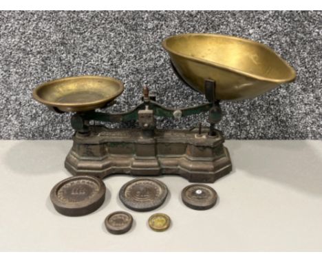 Vintage French scales with weights