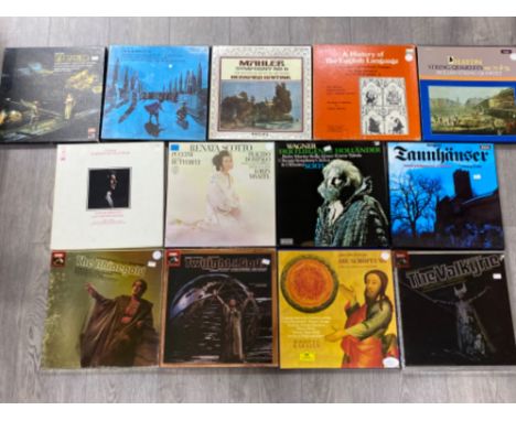 Total of 13 Vinyl record box sets including Wagner &amp; Mozart Don Giovanni etc