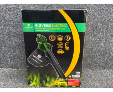 Boxed electric Gardenline blower shredder vac model GLBV250I