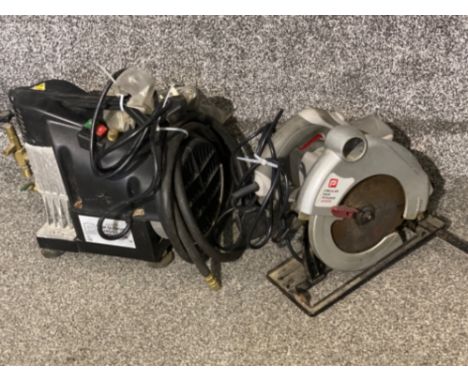 1200W Circular saw model PCSI200 together with a high output oil less compressor
