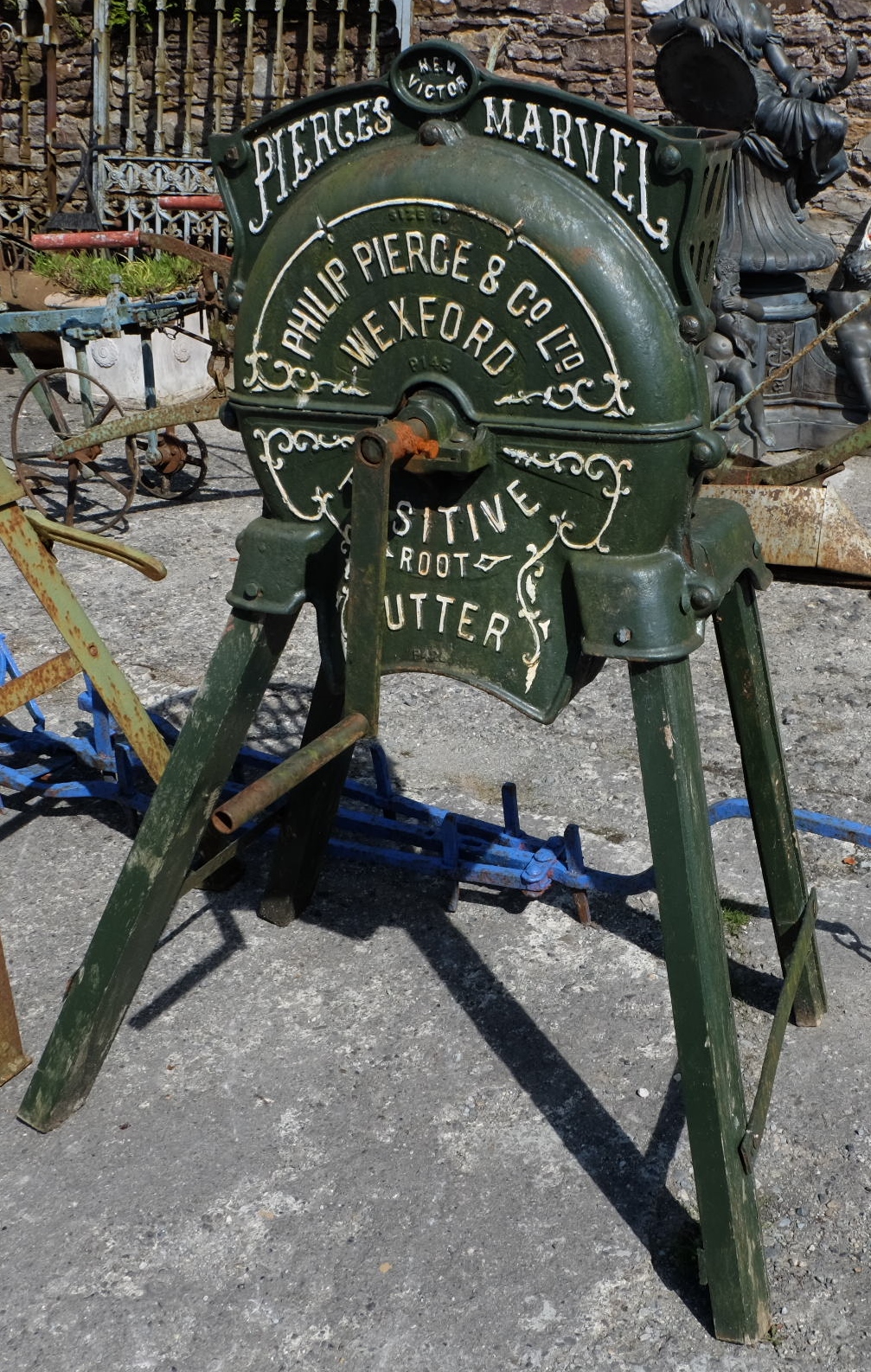 Turnip Pulper, Philip Pierce & Co “Positive Root Cutter”, painted green