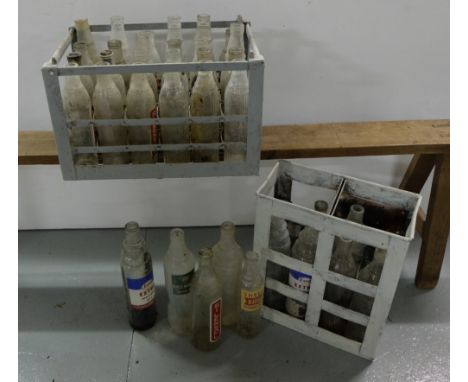 2 crates of motor oil bottles (B.P., Stampinoil), Esso etc (37 approx)